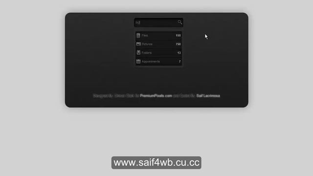 Black Slide Search Bar - .::Saif4WB::.