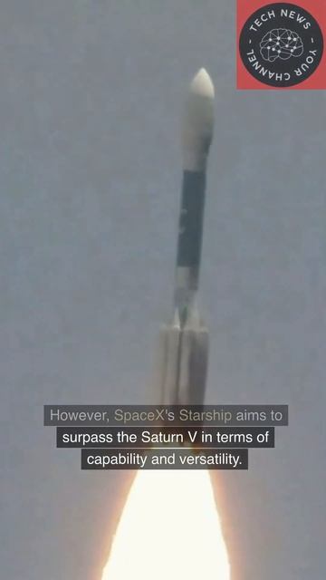 Huge Vehicles of Space: Starship vs Saturn V. #shorts