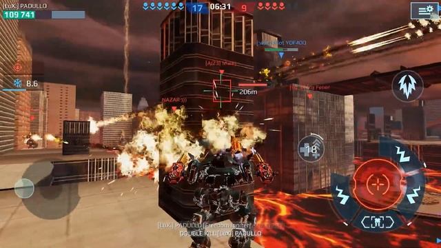 War Robots Lava City Skirmish Mode Gameplay