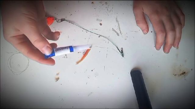 Самодельная снасть для спиннинга.