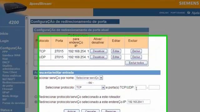 Liberar portas do modem speedstream 4200 para o bitcomet