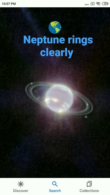 Neptune's rings clearly visible