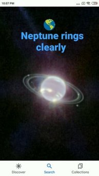Neptune's rings clearly visible