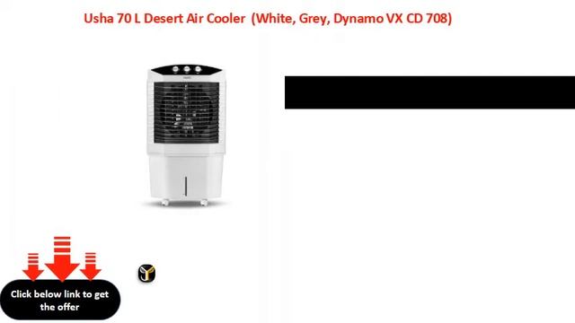 Usha 70 L Desert Air Cooler  (White, Grey, Dynamo VX CD 708)