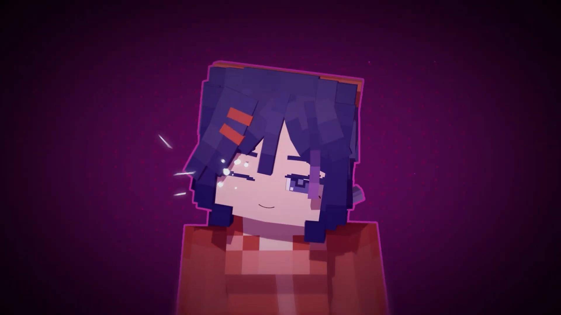 Mita попала в мир Minecraft