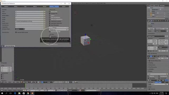 How To Enable Auto Save Session In Blender