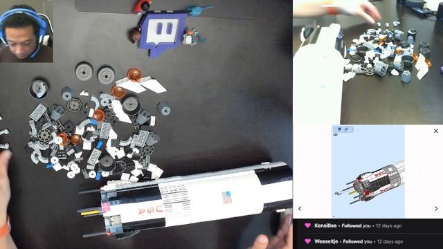 Going to the Moon, Continued! LEGO NASA Apollo Saturn V (Part 3)!   Stream #4
