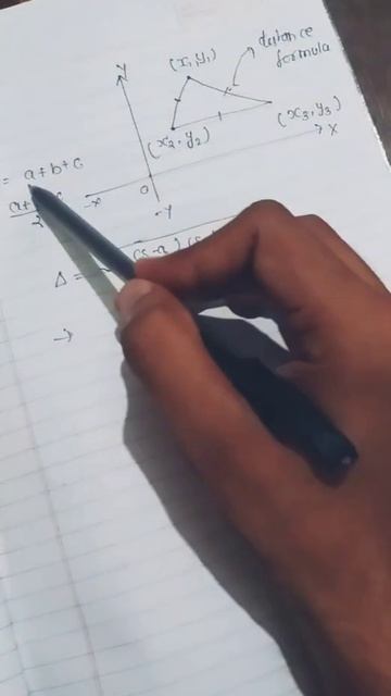 Area of TRIANGLE in Coordinate Geometry using Heron's Formula@RLLearningClasses Class 10 Maths
