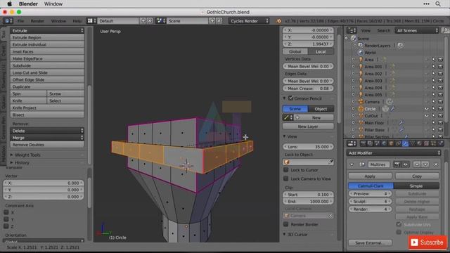 How do you solve the issue with an object with subdivision? Blender Tutorials