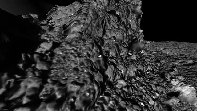 Comet 67P/Churyumov-Gerasimenko: Flight over Abydos valley