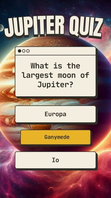 Jupiter Jive: Test Your Galactic IQ!  #quiz #spacequiz #planetquiz #trivia #jupiter #solarsystem