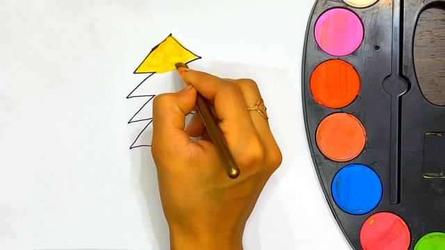 Drawing a Christmas tree for kids | #christmastree | @artanndcolorplanet