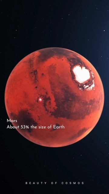 Mars compared to earth | #astronomy #space #planets #solarsystem