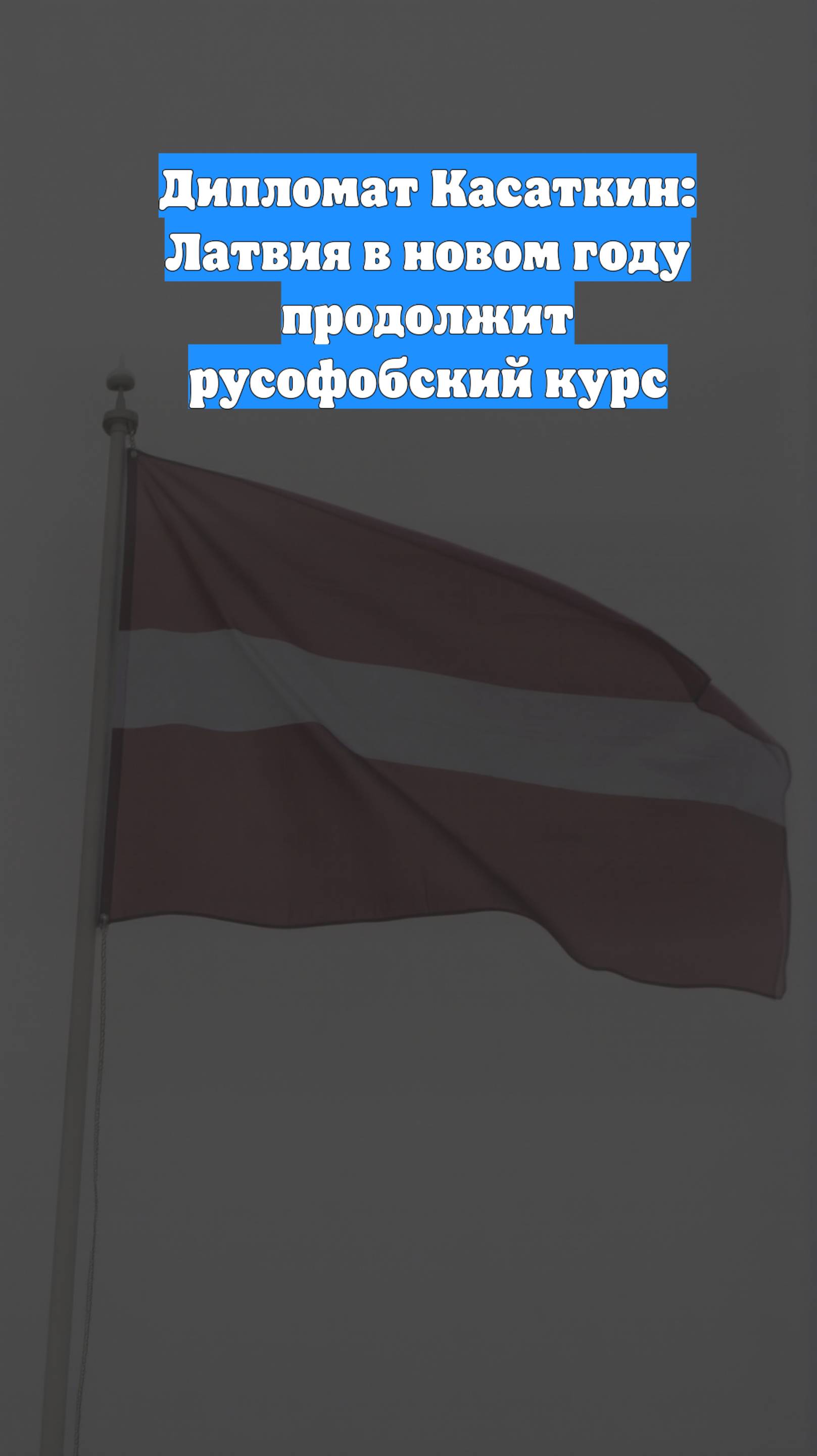 Дипломат Касаткин: Латвия в новом году продолжит русофобский курс