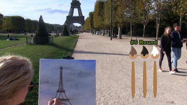 How to Paint the Eiffel Tower in Acrylics | Paint and Sip at Home | Step by Step tutorial