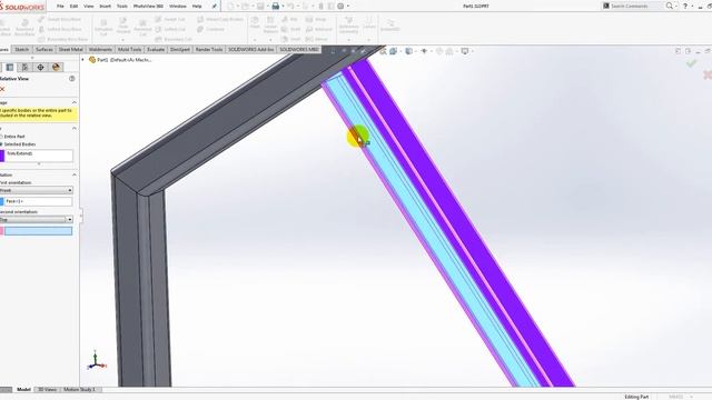 Отдельные элементы сварных конструкций в SolidWorks на чертеже