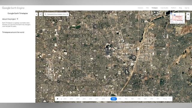 Walt Disney World/Disneyland From Space...in 1984 - Google Earth Timelapse