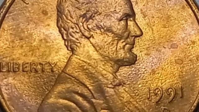1991D Lincoln penny mint error coin worth big money rare.