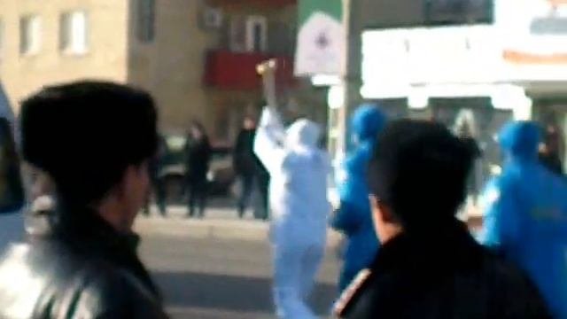 Огонь Азиады прилетел в Атырау 17.01.2011 / TORCH in ATYRAU CITY 01/17/11