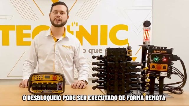 Configuração do desbloqueio remoto para Controle Remoto de Guindaste Tecnnic