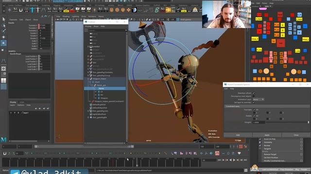 Констрейны в Maya. Часть 2
