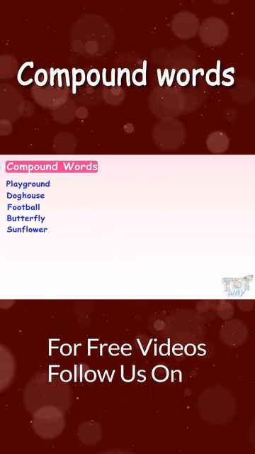 Compound Words in English | Examples of Compound Words | Compound Words For Kids #shorts