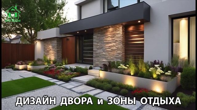 Дизайн двора и зоны отдыха фото частного дома варианты и идеи (47) 🏡🌳🪑