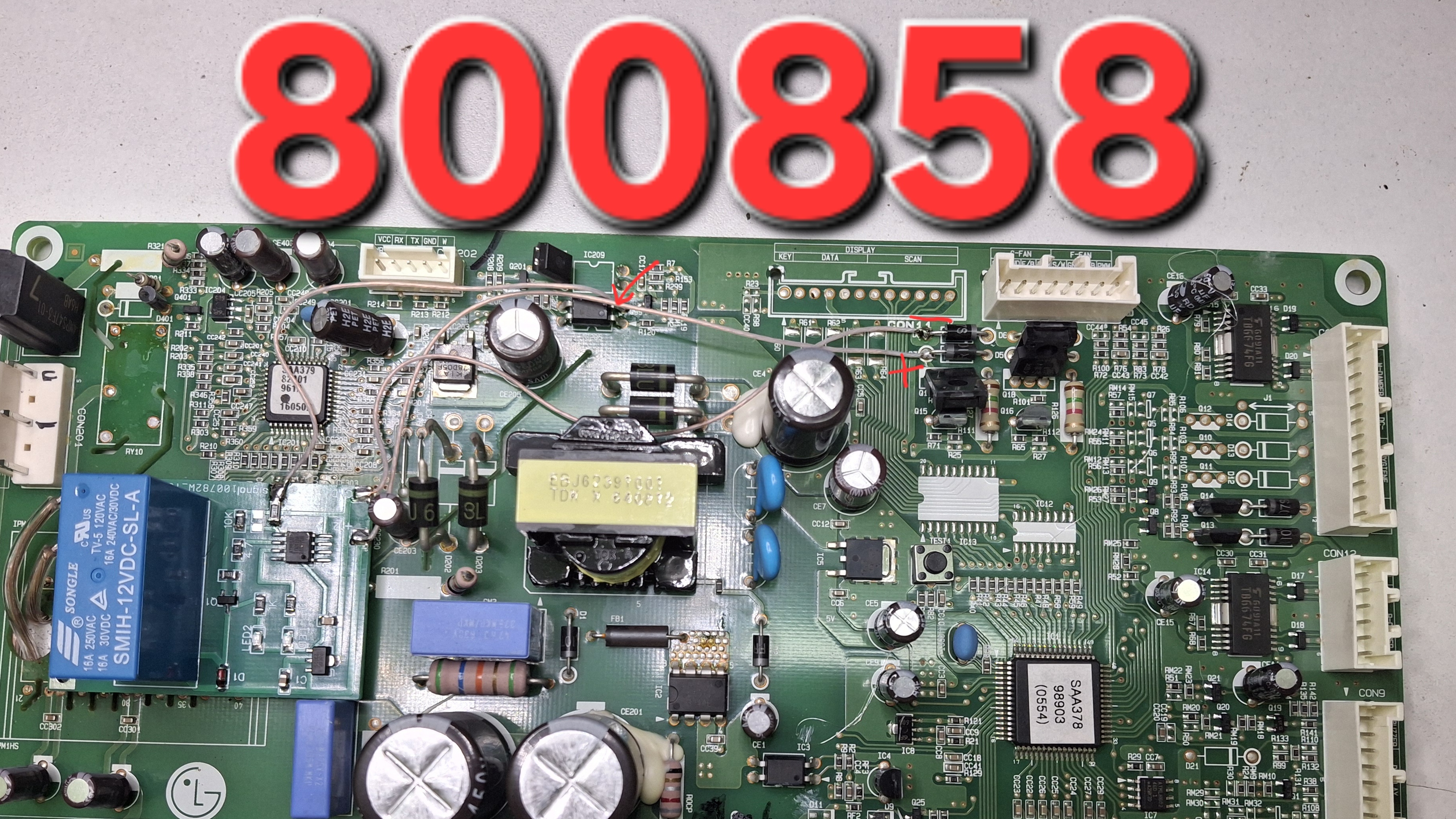 Обманка на модуль 800858 холодильника LG