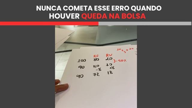 Nunca cometa esse erro quando houver queda na bolsa!!