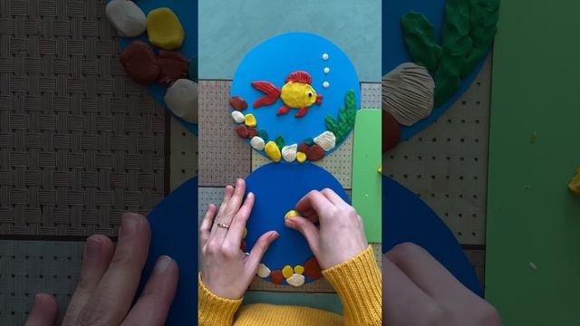 Пластилінографія «Морське дно»🐠 Створюємо підводний світ з пластиліну 🐚
