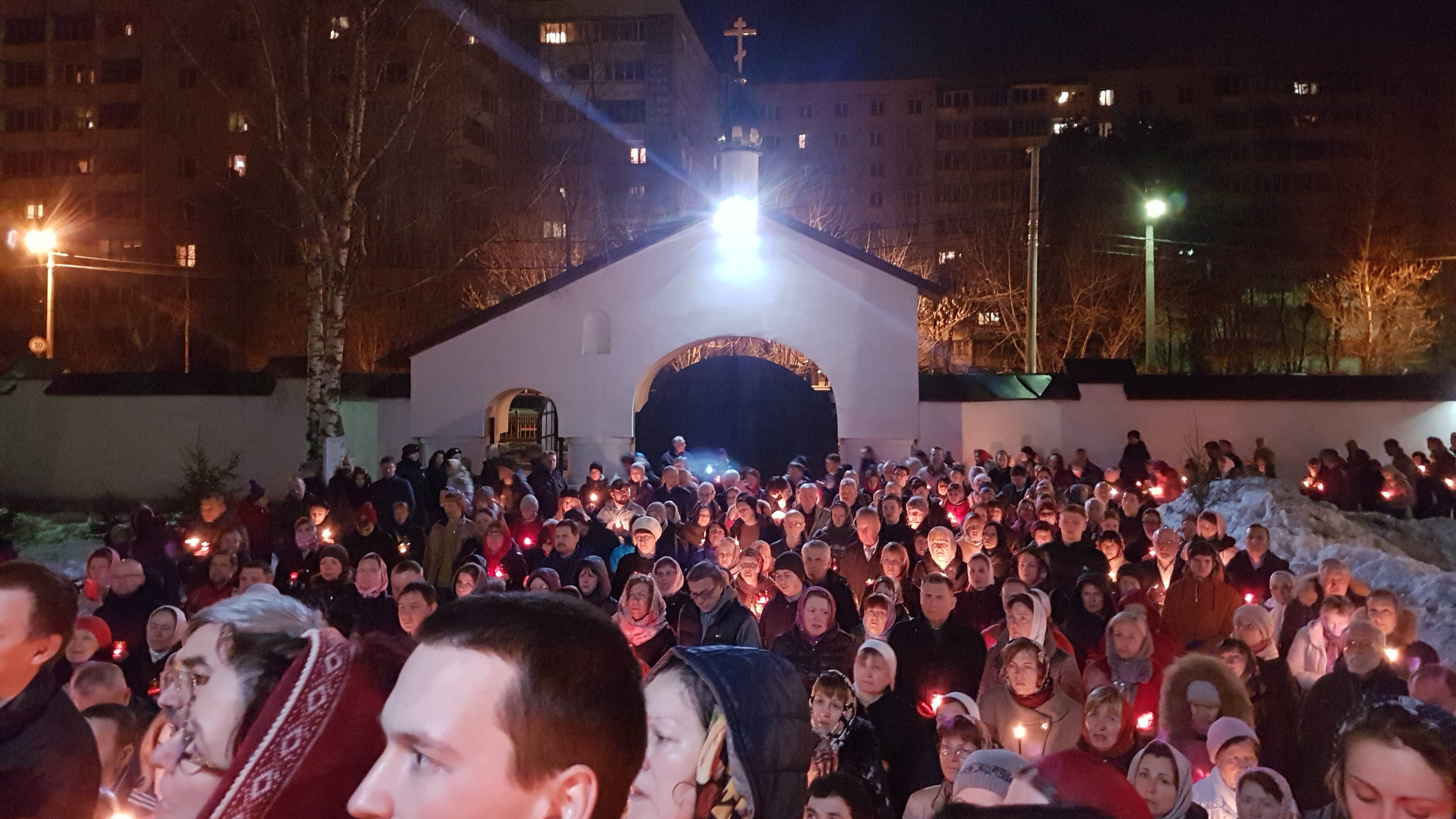 Пасхальное богослужение в Державном храме, 7 апреля 2018 г.