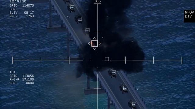 Today, Ukraine's R-360 Neptune Missile Blows Up the Crimean Bridge and its Reinforcements