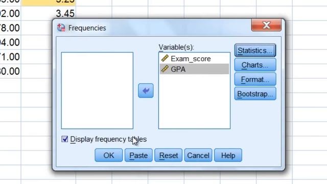 Find the Mean and Standard Deviation in SPSS Using the Frequencies Procedure