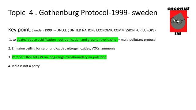 Gothenburg Protocol UPSC || MINI TOPIC SERIES - UPSC PRELIMS 2021 || UPSC || IAS PRELIMS 2021