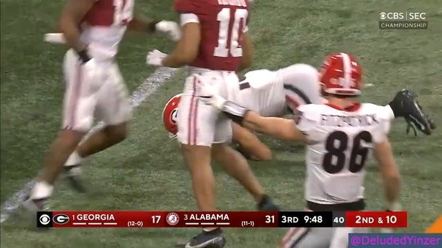 Jermain Burton (Georgia WR #7) Vs. Alabama 2021