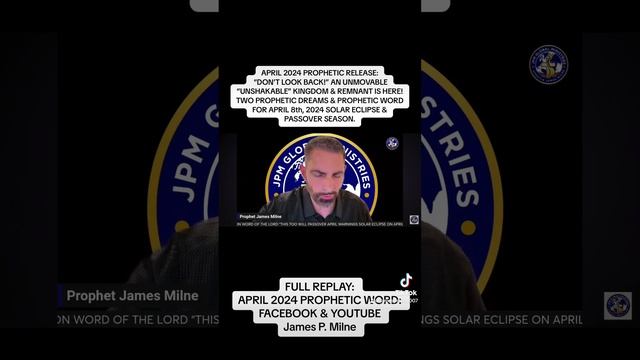 APRIL 2024 TWO PROPHETIC DREAMS & PROPHETIC WORD FOR APRIL 8th, 2024 SOLAR ECLIPSE & PASSOVER SEASO