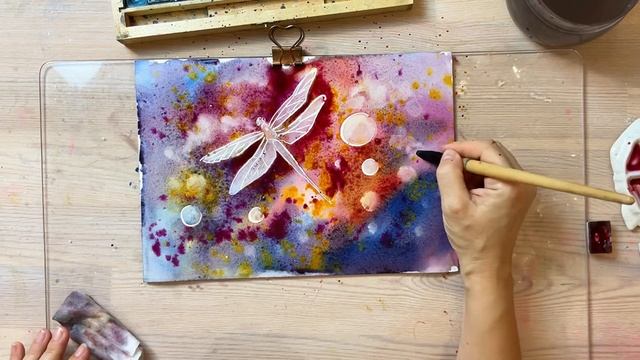 Урок по акварели. #акварель #интуитивноерисование #watercolor #aquarelle #акварельныйрисунок #скетч