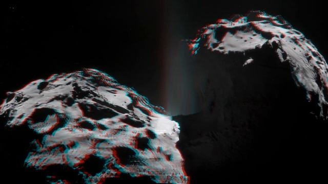 Synthetic 3D view of 67P/Churyumov-Gerasimenko: Cascade of light
