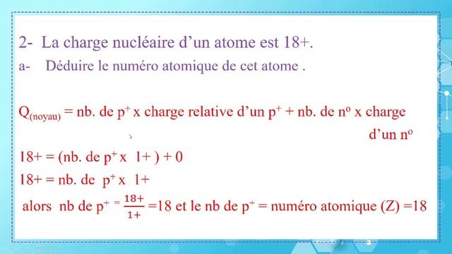 La charge nucléaire des Atomes partie 2