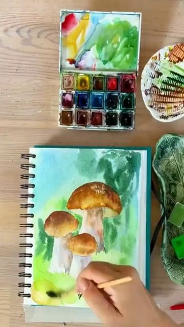 #illustration #cottagecore #акварель #watercolor #painting #aquarelle #autumn #рисуемвместе #скетч