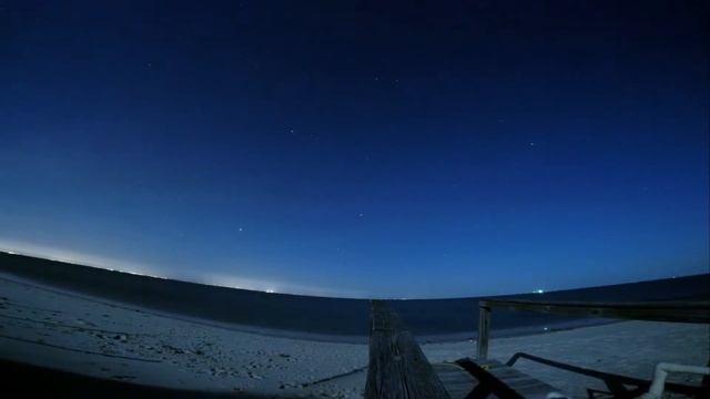 Moon follows Jupiter April 2017 Chesapeake Bay filmed on the Eastern Shore