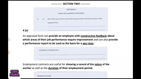 CSEC Office Administration Past Paper 2 - January 2022 Answers