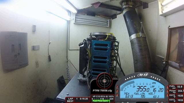 Drag - 2.5 L Mercury Dyno Run (10200 rpm) - Run 58