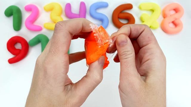 Изучаем цифры от 1 до 20 с помощью лепки из воздушного пластилина