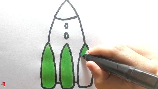 Bolalar uchun tarvuz chizish/Drawing shoes for children/Рисование ракеты для детей