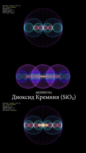 ВсеРОД в 3D объеме   ЭлектроАтом Углерода и молекула Диоксида Кремния #Рыбников