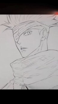 Drawing Gojo From Jujustu Kaisen #anime #jujutsukaisen #drawing #sketch #sketch #art #shorts #viral