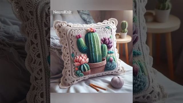 Вязаные декоративные подушки, идеи для вязания! DIY // Knitted Decorative Pillows