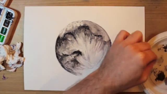 DIY Moon, Planets and Galaxy Art | Watercolor Tutorial