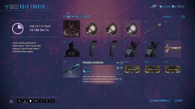Warframe [PS4] - Welcome Back Baro Ki'Teer!